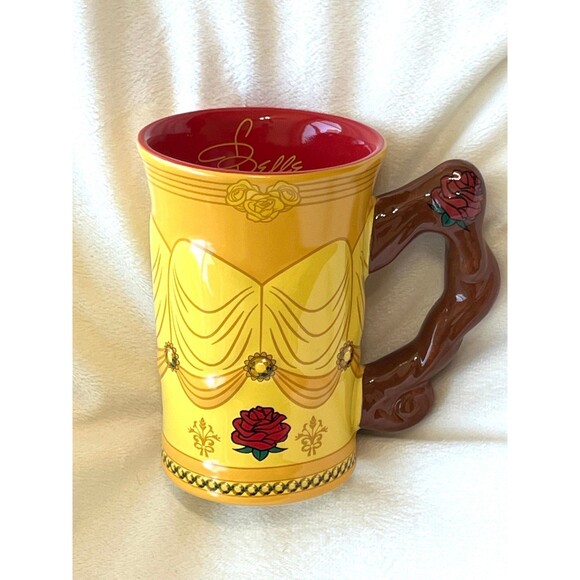 disney parks Other - Disney Parks Belle Dress Mug Beauty and the Beast 3D Signature Handle 14oz